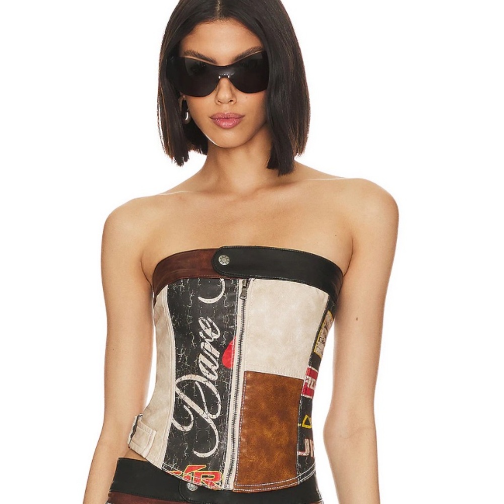 Daytona faux leather corset top jaded London